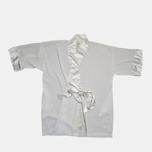 Victoria's Secret Gold Label Satin Collar Wrap Kimono Robe OS Lingerie Bridal‎